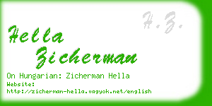 hella zicherman business card